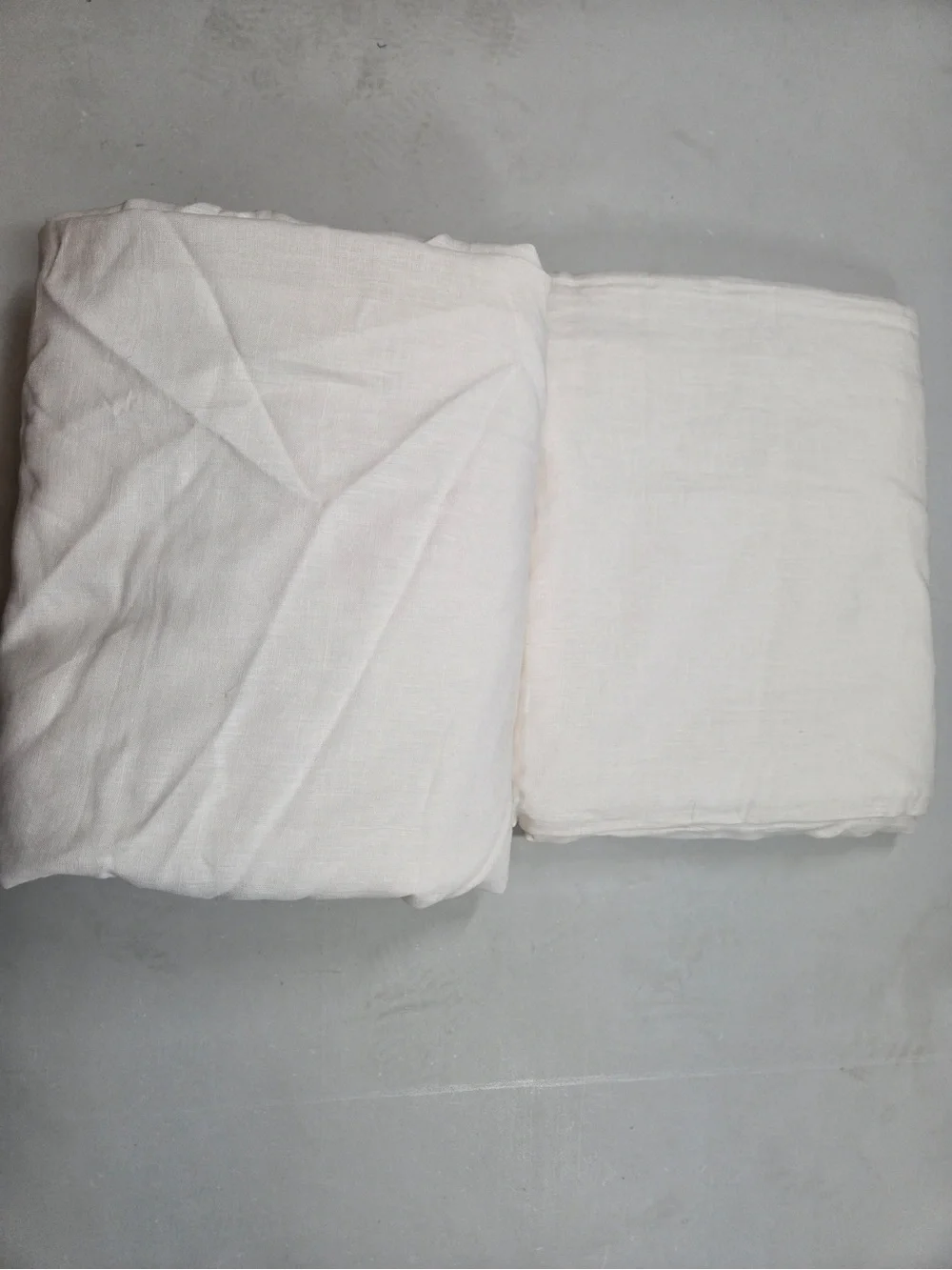 QUINCE Set Of 2 48x108 European Linen Curtains Cream 0362